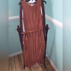 Apt. 9 Terracotta Polka Dot Dress